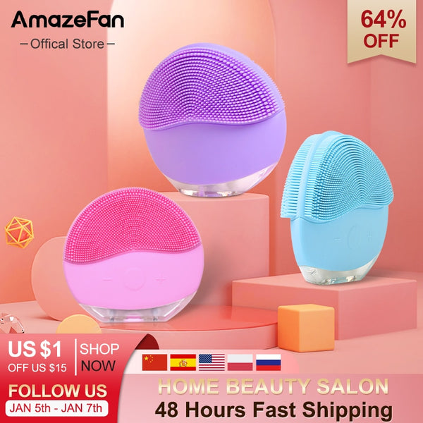 AmazeFan sonic facial cleaning brush