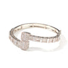 Uwin Baguette CZ Bracelets Mens Bangles