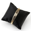 Sunspicems Women Bangle Gold Color Rainbow Cuff Bracelet