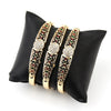 Sunspicems Women Bangle Gold Color Rainbow Cuff Bracelet