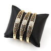 Sunspicems Women Bangle Gold Color Rainbow Cuff Bracelet