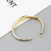 Sunspicems Women Bangle Gold Color Rainbow Cuff Bracelet