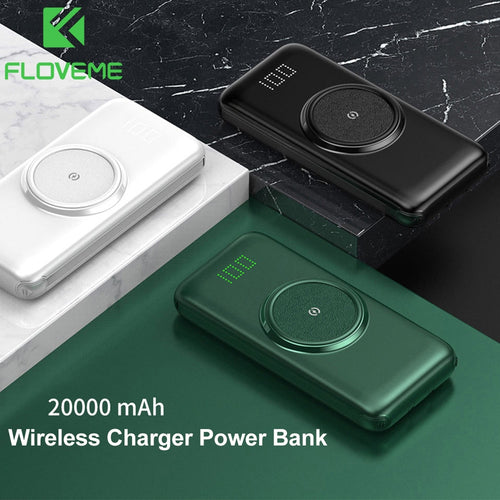 FLOVEME Power Bank 20000mAh For Xiaomi Wireless Charger Power Bank