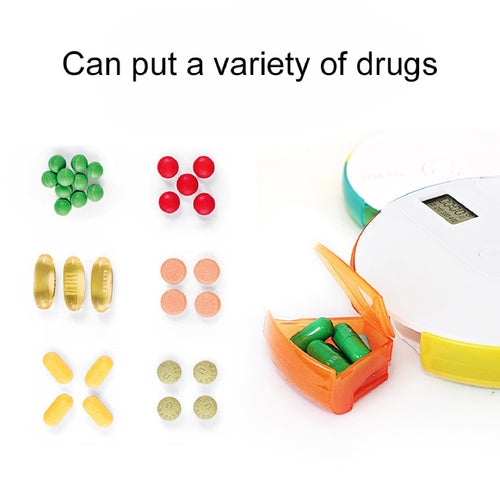 7 Grid Electronic Digital Alarm Organizer Pill Box Medicine
