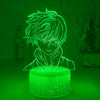 Anime My Hero Academia Shoto Todoroki Face Design Led Night Light Lamp