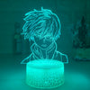 Anime My Hero Academia Shoto Todoroki Face Design Led Night Light Lamp