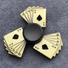 Bronze Poker Finger Spinner Thor Hammer Alloy Metal Hand Tri Spinner