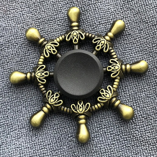 Bronze Poker Finger Spinner Thor Hammer Alloy Metal Hand Tri Spinner
