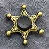 Bronze Poker Finger Spinner Thor Hammer Alloy Metal Hand Tri Spinner