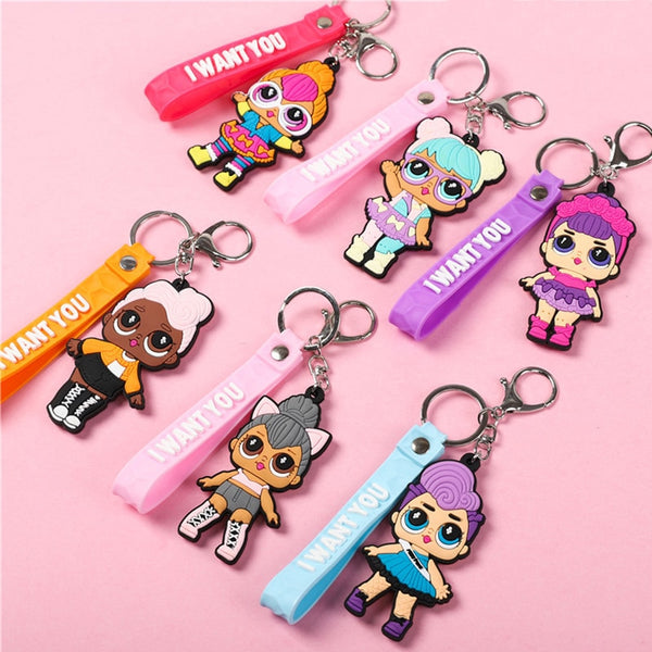 LOL Surprise Dolls Cartoon PVC Soft Keychain