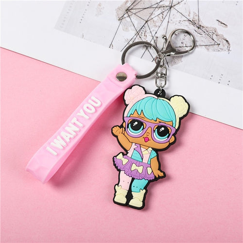 LOL Surprise Dolls Cartoon PVC Soft Keychain