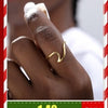 Minimalist Circle Rings Fashion Jewelry Adjustable Stainless Steel