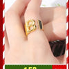 Minimalist Circle Rings Fashion Jewelry Adjustable Stainless Steel