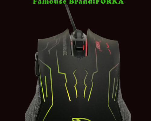 FORKA Silent Click USB Wired Gaming Mouse 6 Buttons