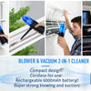 Upgraded Cordless Electric Compressed Air Duster-Blower & Vacuum