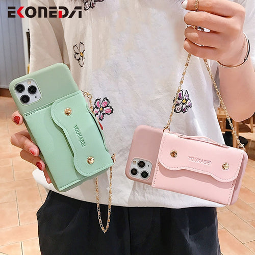 Wallet Phone Bag Case with Wrist Chain