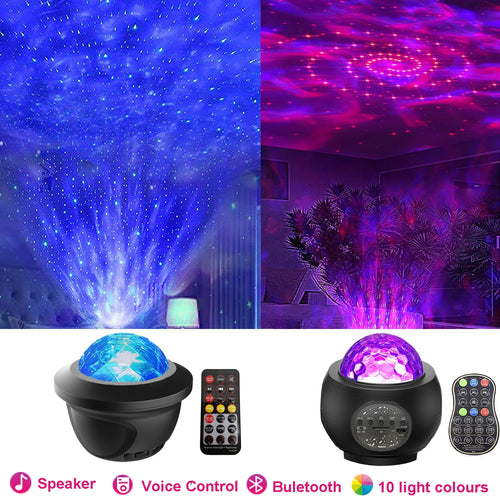 Led Star Galaxy Starry Sky Projector Night Light Built-in Bluetooth Speaker
