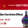 7 Color Light 3D Glass Vase Aromatherapy Essential Oil Aroma Diffuser