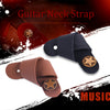 Guitar Neck Strap Guitar Strap Leather Head Belt Holder Button Safe Lock