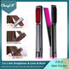 CkeyiN 3IN1 Hair Curler Straightener Brush Comb