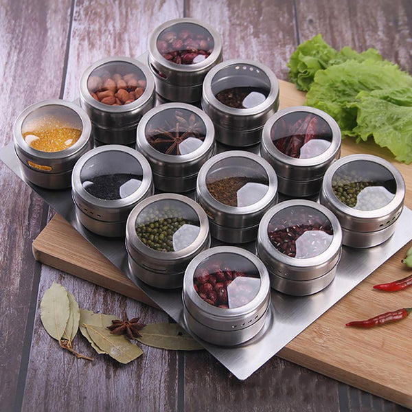 Stainless Steel Magnetic Spice Pot Jar