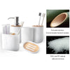 6Pcs Bamboo Bathrooms  Set Toilet Brush