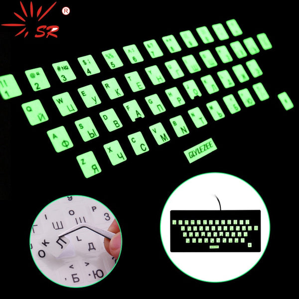 SR Luminous Waterproof Keyboard Stickers