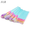 FLD 10/12 Pieces  Professional Makeup Brushes Synthetic Hair Makeup Tool Set
